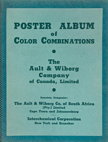 VARIOUS ARTISTS.  POSTER ALBUM OF COLOR COMBINATIONS / THE AULT & WIBORG COMPANY. Two volumes. 1938 & 1942. Each 12½x9½ inches, 31¾x24¼